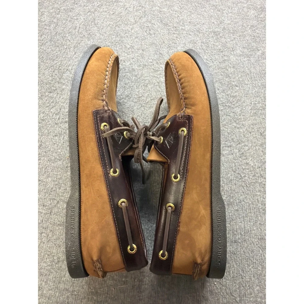Sperry Top-Sider Mens Authentic Original 2-Eye Boat Shoes Tan Brown 9M